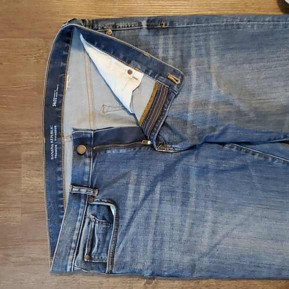 Banana Republic Traveler Men's Jeans 34x32 (Actual 36x31) Blue Denim Slim Fit - Picture 5 of 15